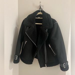 Zara Faux Fur Suede Coat